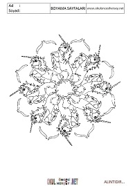Mandala boyama sayfaları